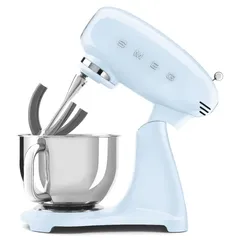 SMEG 50's Style Retro Stand Mixer, SMF03PBUK (800 W, Pastel Blue)