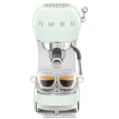 SMEG 50's Style Retro Espresso Coffee Machine, ECF02PGUK (1.1 L, Pastel Green)