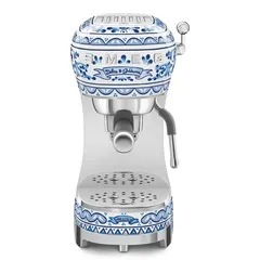SMEG 50's Style Retro Blu Mediterraneo Espresso Coffee Machine, ECF02DGBUK (1.1 L, 1350 W)