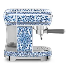 SMEG 50's Style Retro Blu Mediterraneo Espresso Coffee Machine, ECF02DGBUK (1.1 L, 1350 W)