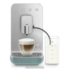 SMEG Collection Automatic Coffee Machine, BCC13EGMUK (Emerald Green, 1.4 L, 1350 W)