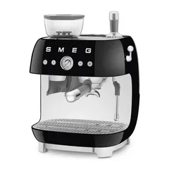 SMEG Retro 50’s Style Espresso Coffee Machine, EGF03BLUK (Black, 1650 W, 2.4 L)