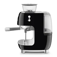 SMEG Retro 50’s Style Espresso Coffee Machine, EGF03BLUK (Black, 1650 W, 2.4 L)