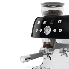 SMEG Retro 50’s Style Espresso Coffee Machine, EGF03BLUK (Black, 1650 W, 2.4 L)