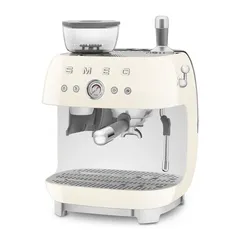 SMEG Retro 50’s Style Espresso Coffee Machine, EGF03CRUK (Cream, 1650 W, 2.4 L)