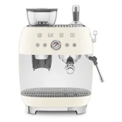 SMEG Retro 50’s Style Espresso Coffee Machine, EGF03CRUK (Cream, 1650 W, 2.4 L)