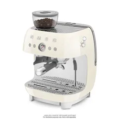 SMEG Retro 50’s Style Espresso Coffee Machine, EGF03CRUK (Cream, 1650 W, 2.4 L)