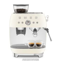 SMEG Retro 50’s Style Espresso Coffee Machine, EGF03CRUK (Cream, 1650 W, 2.4 L)