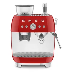 SMEG Retro 50’s Style Espresso Coffee Machine, EGF03RDUK (Red, 1650 W, 2.4 L)