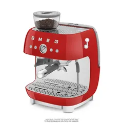 SMEG Retro 50’s Style Espresso Coffee Machine, EGF03RDUK (Red, 1650 W, 2.4 L)