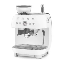 SMEG Retro 50s Style Espresso Coffee Machine W/Pump, EGF03WHUK (White, 1650 W, 2.4 L)