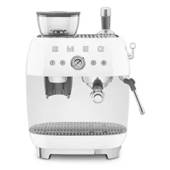 SMEG Retro 50s Style Espresso Coffee Machine W/Pump, EGF03WHUK (White, 1650 W, 2.4 L)