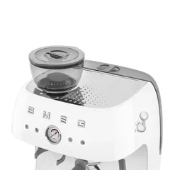 SMEG Retro 50s Style Espresso Coffee Machine W/Pump, EGF03WHUK (White, 1650 W, 2.4 L)