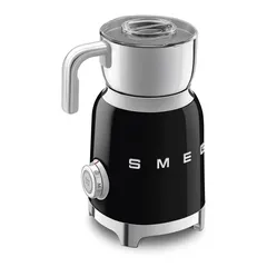 SMEG Retro 50’s Style Milk Frother, MFF11BLUK (Black, 500 W, 250 ml)