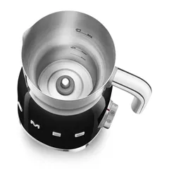 SMEG Retro 50’s Style Milk Frother, MFF11BLUK (Black, 500 W, 250 ml)