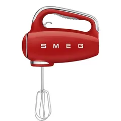 SMEG Retro 50’s Style Hand Mixer, HMF01RDUK (Red, 250 W)