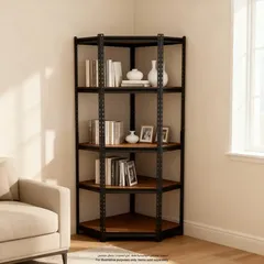 Ace 5 Tier Corner Shelf Unit (94 x73 x7 cm)