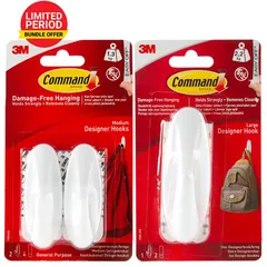 3M Command Season Promo Large + Medium Designer Hook Pack (2 Pc.)