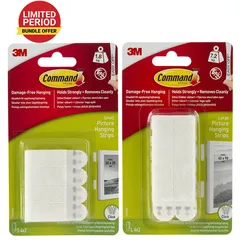 3M Command Season Promo Large + Small Picture Hanging Strip Pack (2 Pc.)