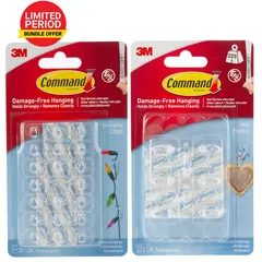 3M Command Season Promo Clear Clip with Mini Clear Clip Pack (2 Pc.)