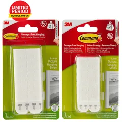 3M Command Season Promo X-Large + Large Picture Hanging Strip Pack (2 Pc.)