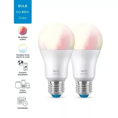 WiZ A60 Wi-Fi Color + Tunable Bulb Set (2. Pc., 9W)