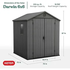 Keter Darwin Wood Shed (190 x 183 x 221 cm)