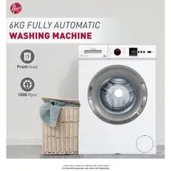 Hoover Freestanding 6 Kg Front Load Fully Automatic Washing Machine, HWM-V610-W (1000 RPM)