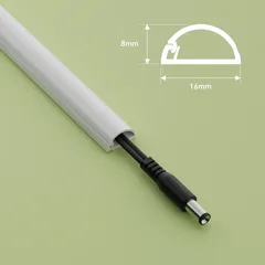 D-Line PVC Half Sphere Trunking (2 m, White)