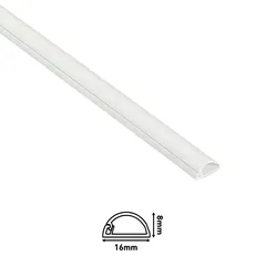 D-Line PVC Half Sphere Trunking (2 m, White)