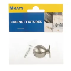 Mkats Round Stainless Steel Drawer Knob (3 cm)