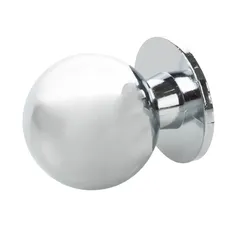 Mkats Round Zinc Alloy Drawer Knob (3 cm, Silver)