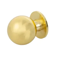 Mkats Round Zinc Alloy Drawer Knob (3 cm, Golden)