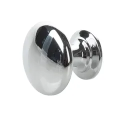 Mkats Flat Zinc Alloy Drawer Knob (2.5 cm, Silver)