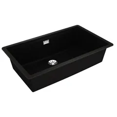 Teka 2-in-1 Installation Quartz & Acrylic Resins Kitchen Sink W/One Bowl (80 cm Base Unit, Black)