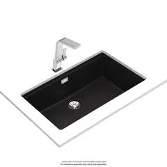 Teka 2-in-1 Installation Quartz & Acrylic Resins Kitchen Sink W/One Bowl (80 cm Base Unit, Black)