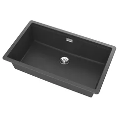 Teka 2-in-1 Installation Quartz & Acrylic Resins Kitchen Sink W/One Bowl (80 cm Base Unit, Dark Grey)