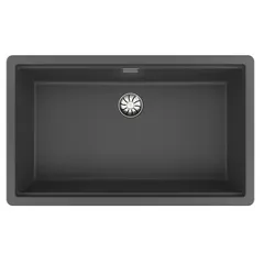 Teka 2-in-1 Installation Quartz & Acrylic Resins Kitchen Sink W/One Bowl (80 cm Base Unit, Dark Grey)
