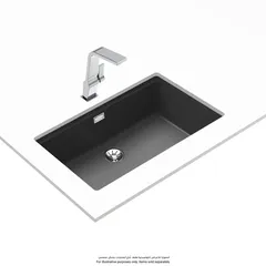 Teka 2-in-1 Installation Quartz & Acrylic Resins Kitchen Sink W/One Bowl (80 cm Base Unit, Dark Grey)