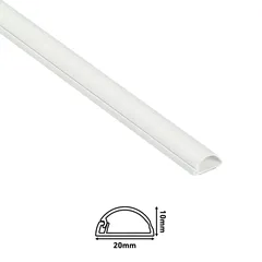 D-Line PVC Half Sphere Decorative Trunking (2 m, White)