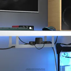 D-Line Under Desk Cable Tray (40 x 10 cm, Black)