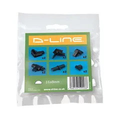 D-Line ABS Plastic Trunking Set (1.6 x 0.8 cm, 13 Pc.)