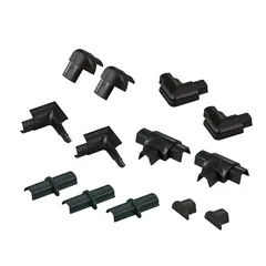 D-Line ABS Plastic Trunking Set (1.6 x 0.8 cm, 13 Pc.)
