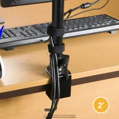 D-Line Desk Cable Tidy Accessory Set (White, 11 Pc.)