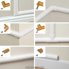 D-Line Wood Effect Clip Over Accessory Set (3 x1.5 cm x 10 Pc.)