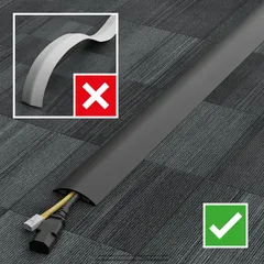 D-Line Light Duty Floor Cable Cover (1.8 m, Black)