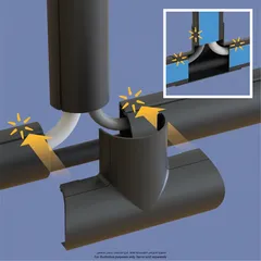 D-Line Clip Over Accessory Trunking Set (Black, 10 Pc.)