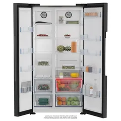 Beko Freestanding Side-By-Side Refrigerator, GNE741PP (635 L)