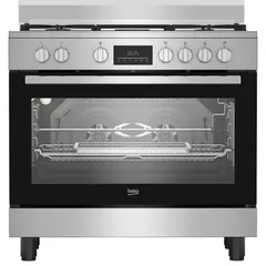 Beko Freestanding 5-Burner Multi-Functional Gas Cooker, BGTW11227EXA (93 x 90 x 60 cm, 108 L)