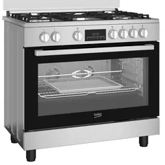 Beko Freestanding 5-Burner Multi-Functional Gas Cooker, BGTW11227EXA (93 x 90 x 60 cm, 108 L)